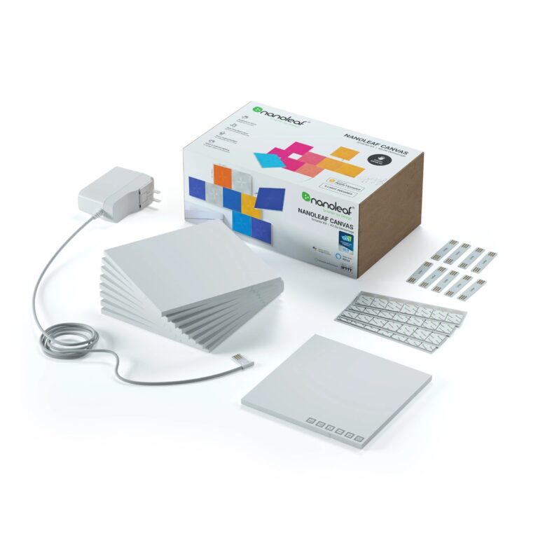 Nanoleaf ナノリーフ Canvas キャンバス スターターパック 9枚入り RGBCWマルチカラー スマートライト ゲーミングライトパネル タッチ操作 Wi-Fi HomeKit Alexa