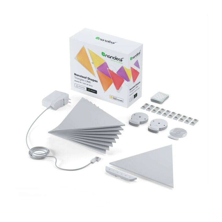 Nanoleaf ナノリーフ Shapes Triangle シェイプス トライアングル スターターパック 9枚入り RGBCW スマートライト ゲーミングライト タッチ操作 Wi-Fi HomeKit Alexa