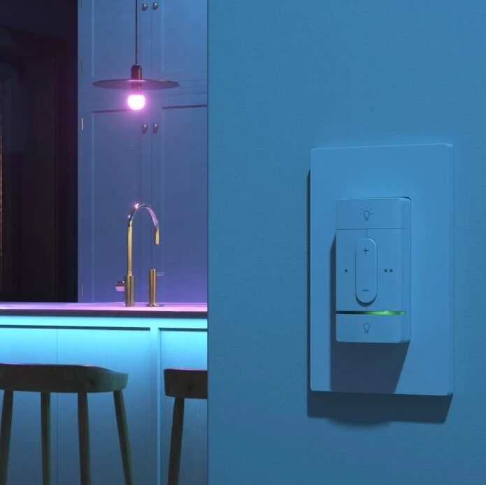 Nanoleaf ナノリーフ Sense+ スマートライトスイッチ 壁設置スイッチ 遠隔操作 1680万色 RGBCWマルチカラー スマートライト ゲーミングライト Wi-Fi HomeKit Alexa - 画像 (5)