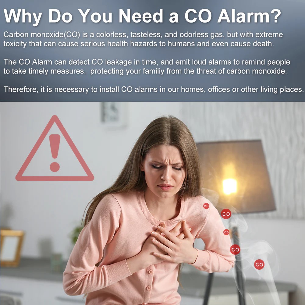 MOES 一酸化炭素検知センサー ZigBee COアラーム 一酸化炭素検知 高音85dB&赤LED 警告 単3電池5年駆動 スマホ通知対応 スマートホーム - 画像 (8)