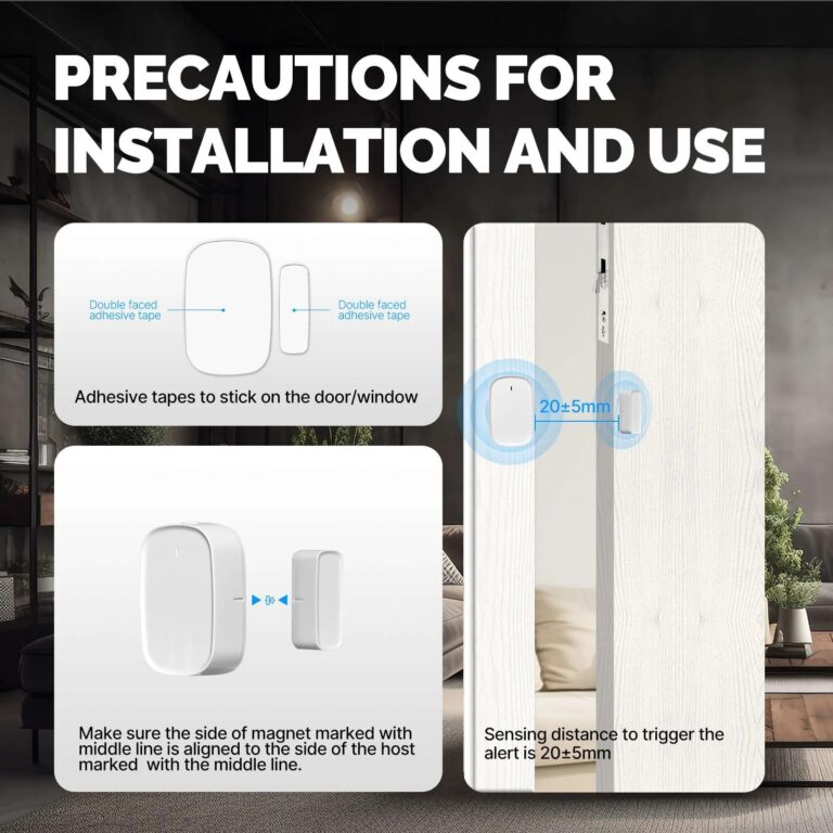 MOES Tuya(トゥーヤ)開閉センサー ZigBee ワイヤレス開閉検知 スマートホーム Alexa Google Home Smart Life CR2032電池式