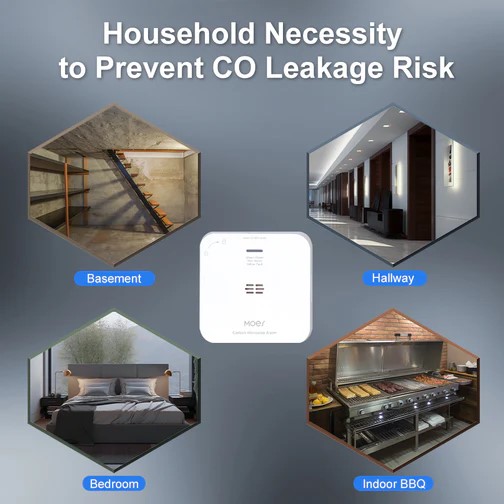 MOES 一酸化炭素検知センサー ZigBee COアラーム 一酸化炭素検知 高音85dB&赤LED 警告 単3電池5年駆動 スマホ通知対応 スマートホーム - 画像 (12)