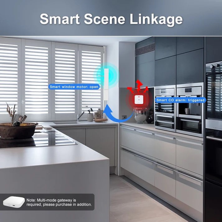 MOES 一酸化炭素検知センサー ZigBee COアラーム 一酸化炭素検知 高音85dB&赤LED 警告 単3電池5年駆動 スマホ通知対応 スマートホーム - 画像 (4)
