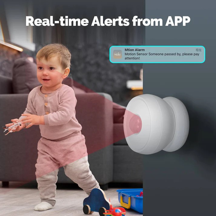 MOES 人感センサー PIRセンサー モーションセンサー ZigBee 赤外線モーション検知 CR2450電池式 磁石取付 照明連動可能 マグネット コンパクト スマートホーム - 画像 (4)