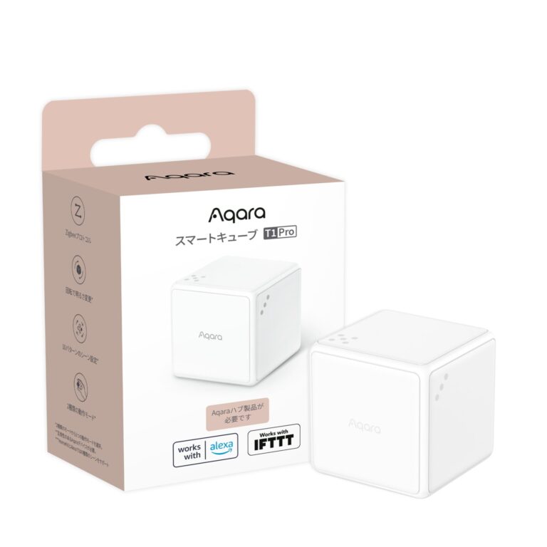 Aqara アカラ スマートリモート キューブ T1 Pro Zigbee規格 Aqaraハブが必須 Alexa シーンモード アクションモード リモート操作 HomeKit Siri スマートホーム OTA対応