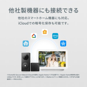 Aqara アカラ ドアベルハブ G410  スマートドアベルカメラ ハブ G4 インターホン連動 2K高画質 双方向通話 AI顔認識 HomeKit対応 防水防塵 - 画像 (7)