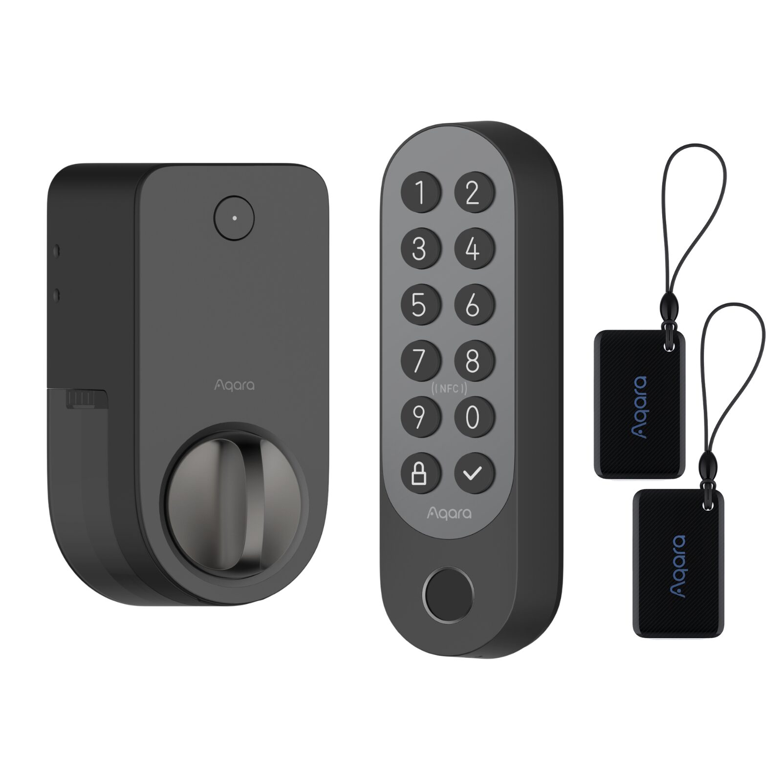 Aqara スマートロック J200 スダンダードセット 後付け スマートキー 指紋認証 Appleホームキー対応 Matter対応 工事不要 賃貸 玄関ドア オートロック
