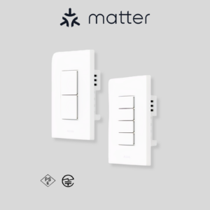 Aqara スマートスイッチ H2 ライトスイッチ 壁埋め込み Matter対応 Thread Zigbee 中性線不要 工事不要 3路対応 照明自動化 玄関 廊下